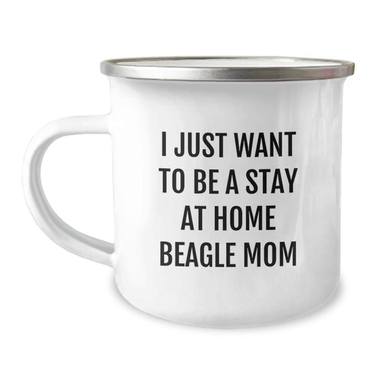 Beagle Dog Lover's Funny Camping Mug for Valentine's Unique Gifts from Mom to Beagle Dog Dad - Image 1