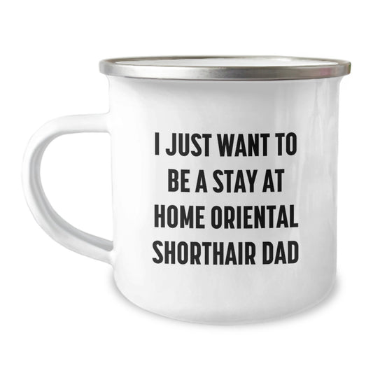 Oriental Shorthair Cat Camping Mug for Dad Gifts from Men to Oriental Shorthair Cat Lovers on Birthday Unique Presents - Image 1