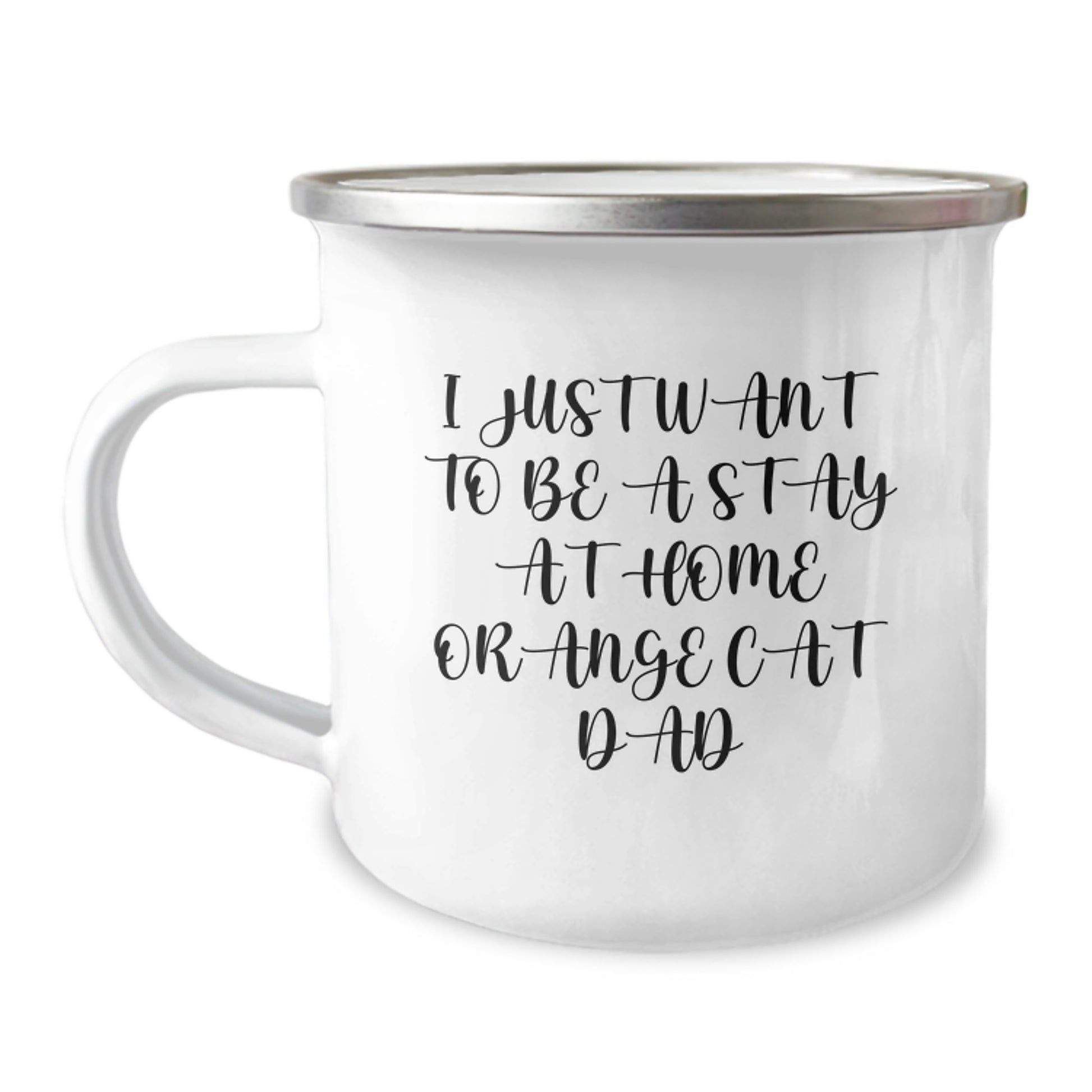 Funny Orange Cat Camping Mug - Gifts from Friends for Orange Cat Dad on Birthday - Image 1