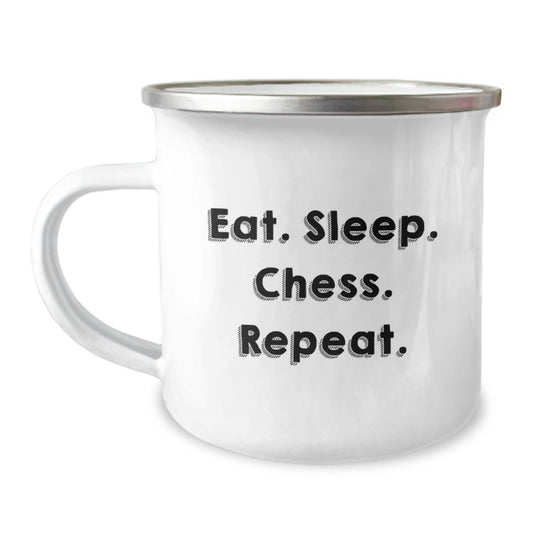 Funny Chess Camping Mug Gifts from Friends to Chess Lovers, Birthday Unique Gifts for Men, Women, Family - Image 1