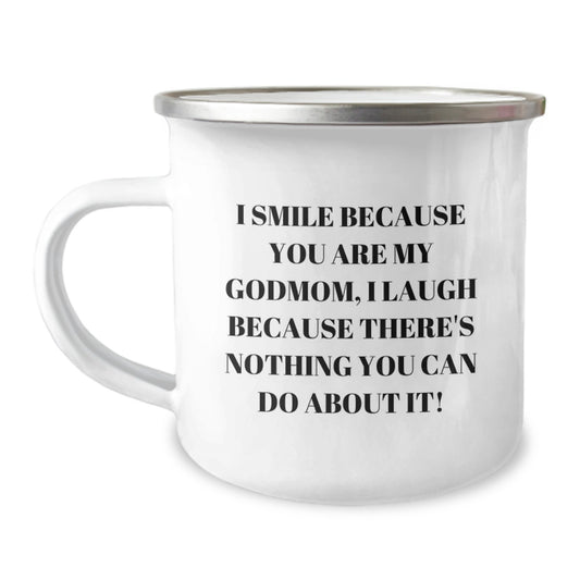 Funny Godmom Gifts from Men, Women, Friends - Valentine's Unique Gifts for Godmom, Inspirational Camping Mug - Image 1