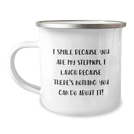 Stepmom Keepsake Camping Mug for Him Surprise Graduation Gift Personal - Image 1