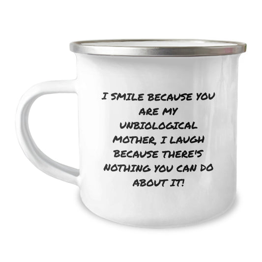 Unbiological Mother Camping Mug Gift for Her - Playful Keepsake - Image 1
