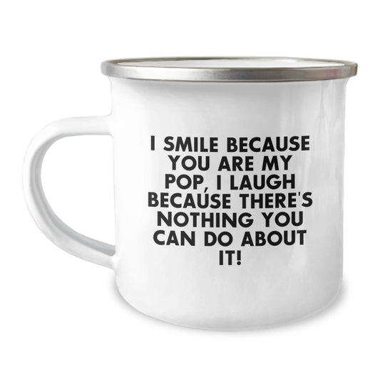 Funny Pop Camping Mug Gifts from Men to Sweetheart for Valentine's, Unique Pop Presents for Him, Pop Enthusiast Mug - Image 1