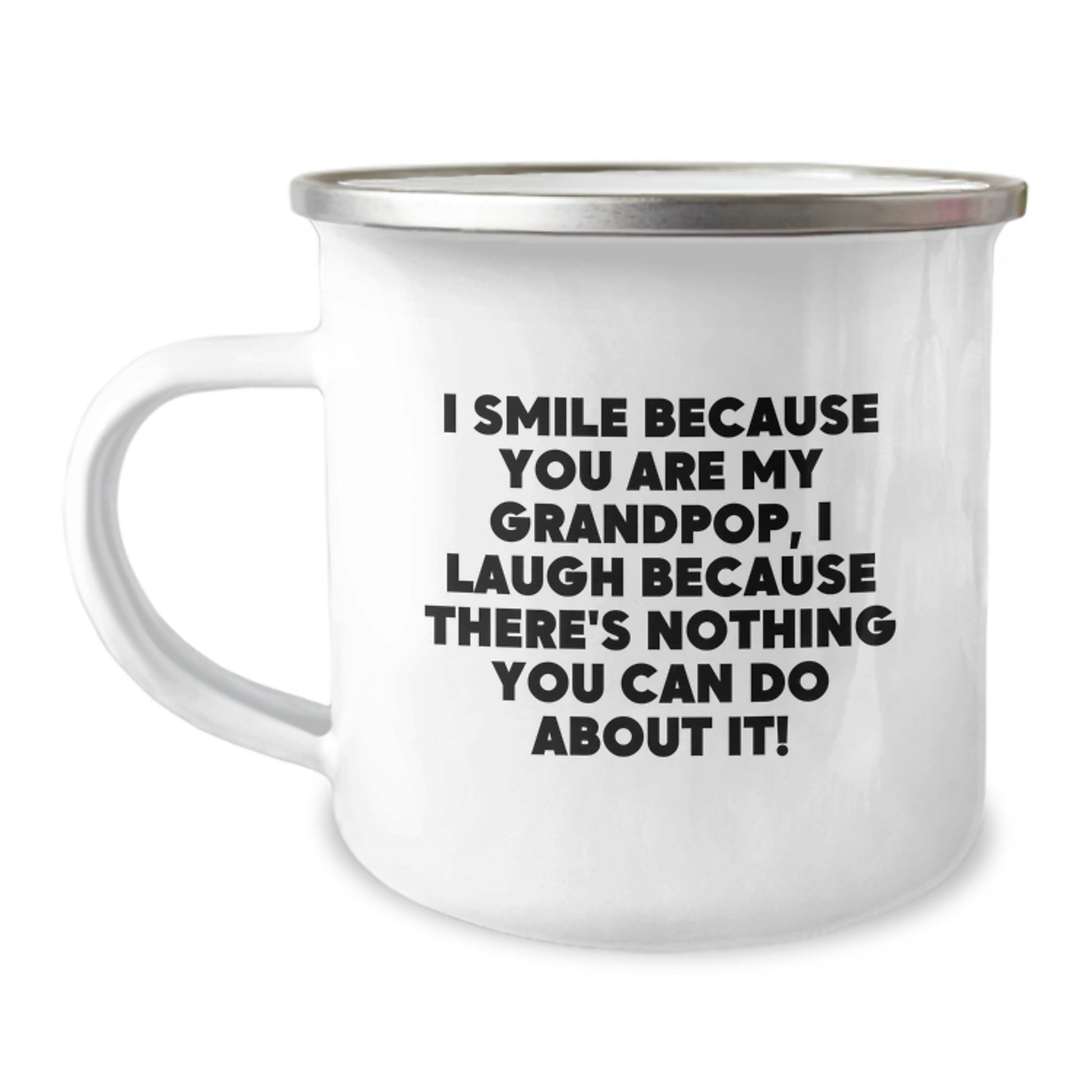 Grandpop Keepsake Camping Mug for Him Birthday Gift Smiling - Image 1