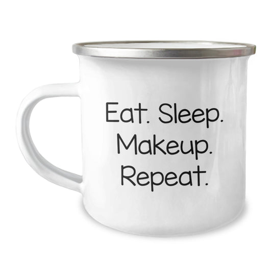 Funny Makeup Lover's Gifts from Friends and Family - Eat. Sleep. Makeup. Repeat. Christmas Unique Gifts for Makeup Enthusiasts - Image 1