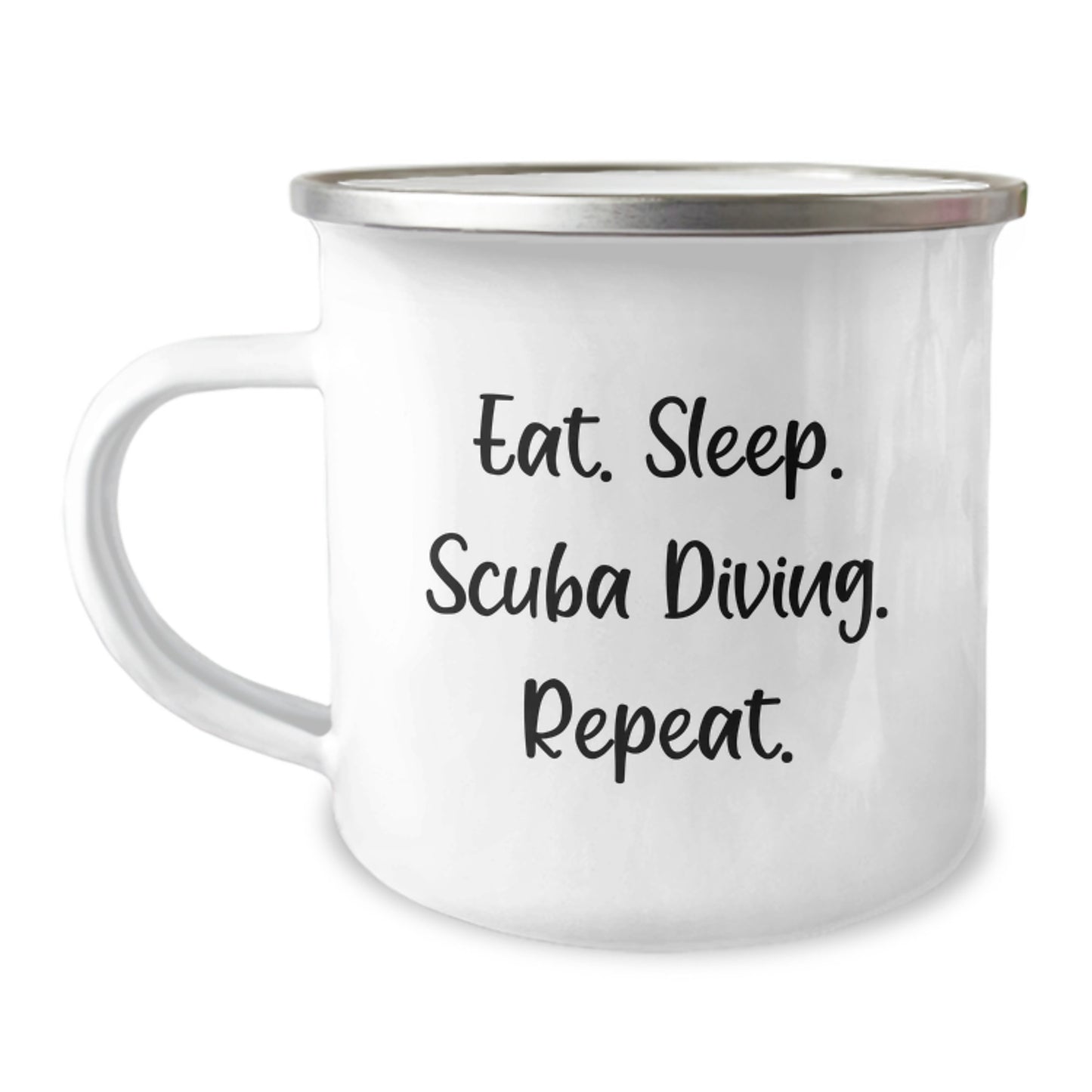 Scuba Diving Christmas Unique Gifts from Family - Funny Camping Mug for Scuba Diving Lovers - Eat. Sleep. Scuba Diving. Repeat. - Image 1