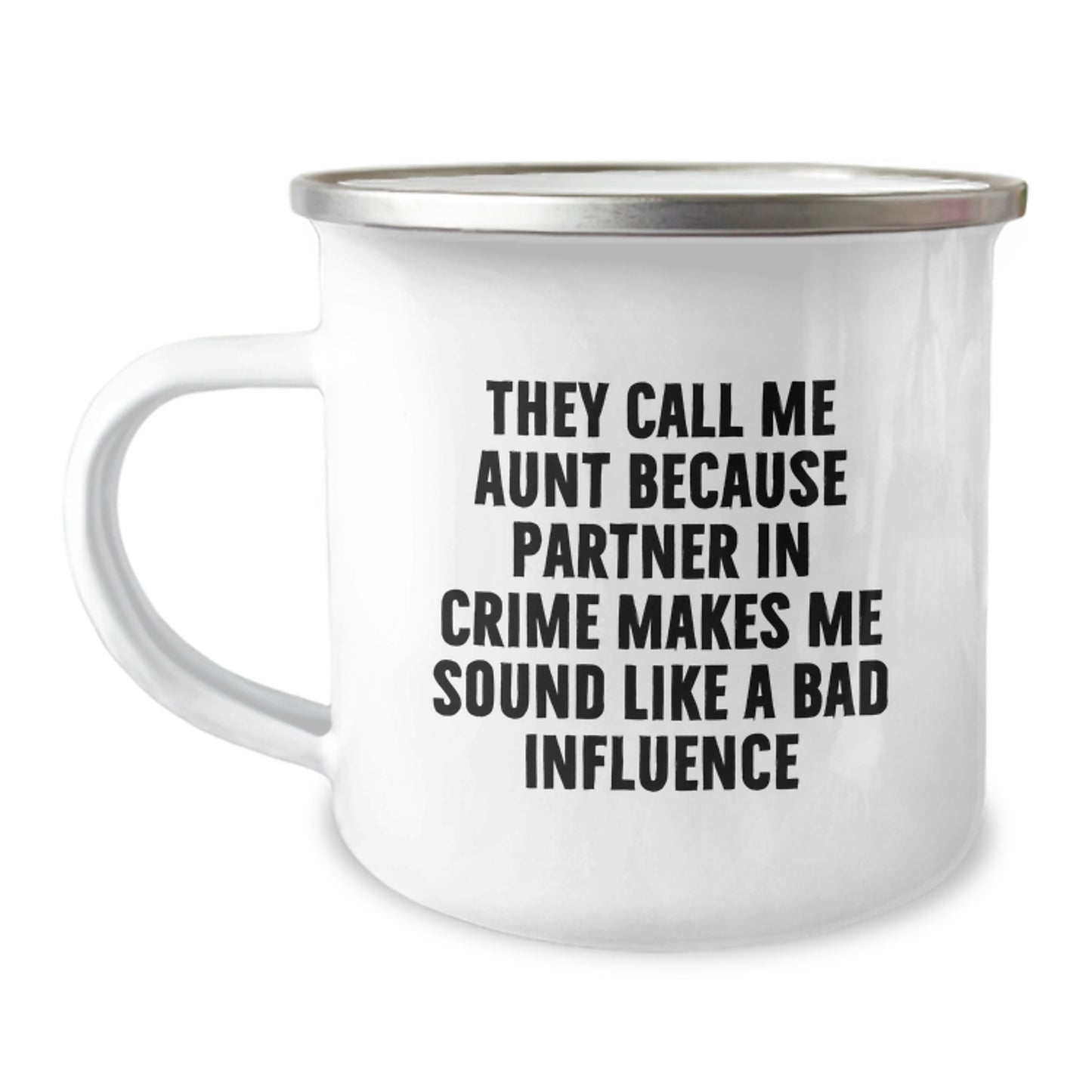 Funny Aunt Birthday Unique Gifts from Family, Partner In Crime Camping Mug, Unique Birthday Unique Gifts for Aunt - Image 1
