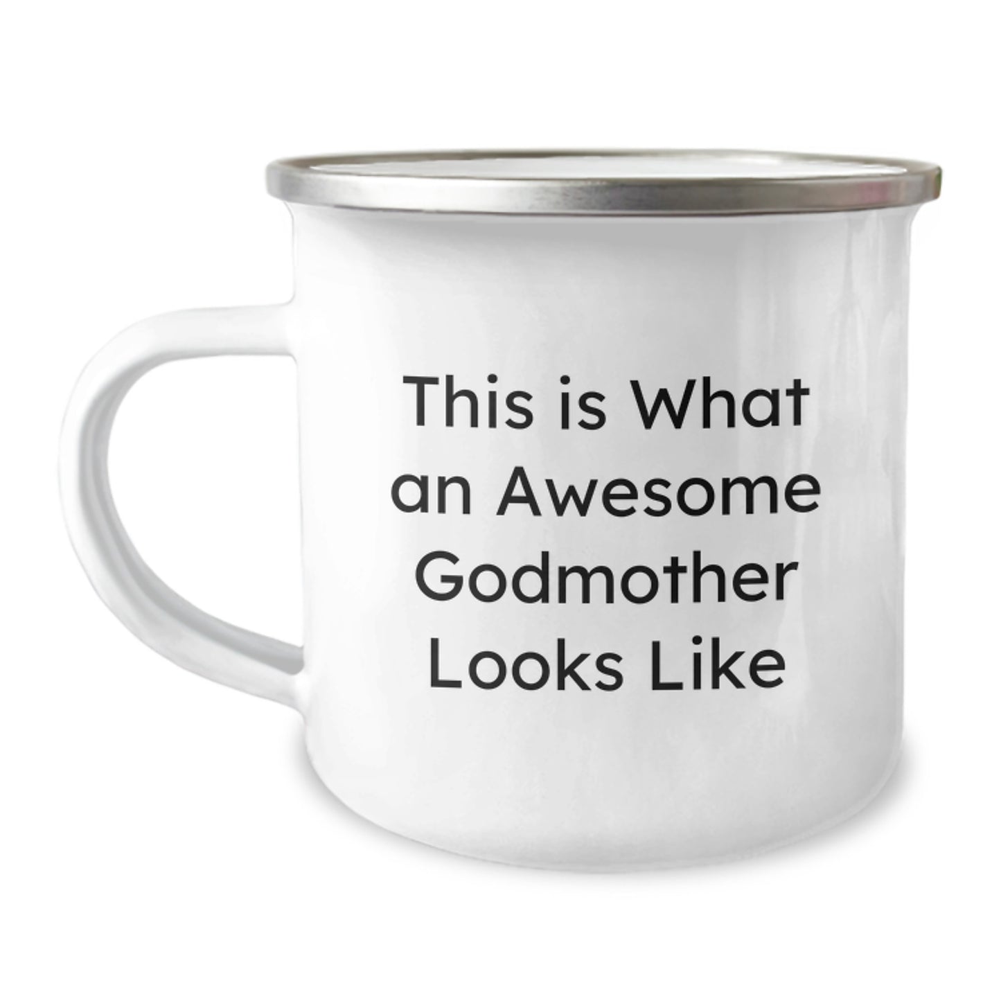 Funny Godmother Gifts for Women, This Is What An Awesome Godmother Looks Like Camping Mug, Gifts from Family to Godmother, Christmas Unique Mug - Image 1