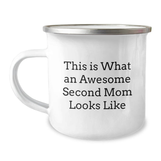 Funny Second Mom Gifts for Camping Enthusiasts - 'This Is What An Awesome Second Mom Looks Like' Christmas Unique Gifts from Family Friends - Image 1
