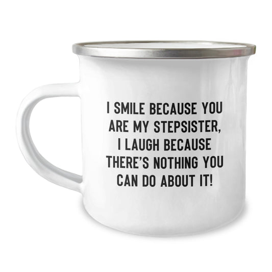 Stepsister Keepsake Camping Mug for Him Birthday Gift - Image 1