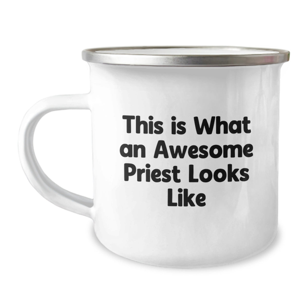 Funny Priest Gifts for Men, Unique Birthday Unique Gifts from Friends, This Is What An Awesome Priest Looks Like Camping Mug - Image 1