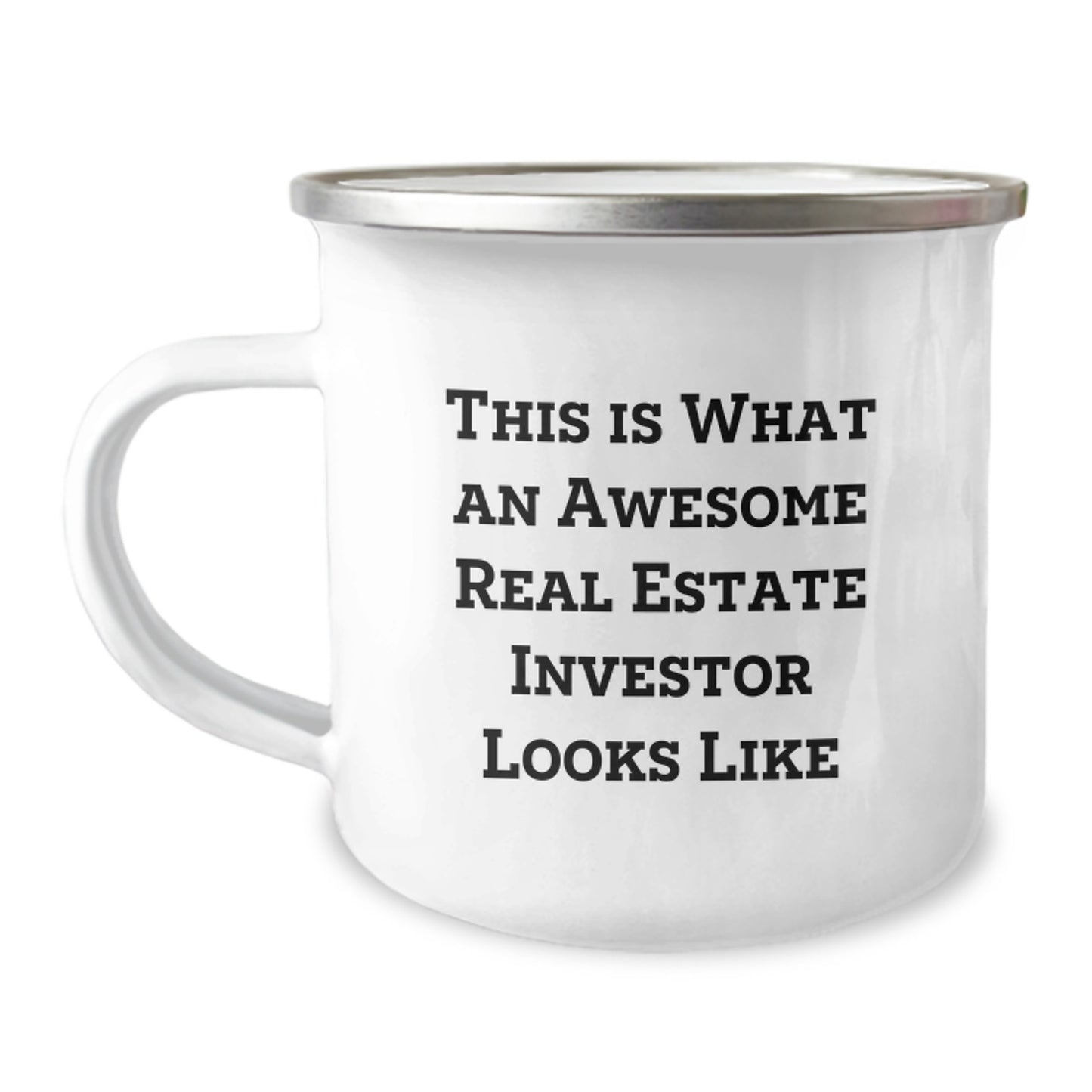 Funny Real Estate Investor Birthday Unique Gifts for Him Gifts from Men - This Is What An Awesome Real Estate Investor Looks Like Camping Mug - Image 1