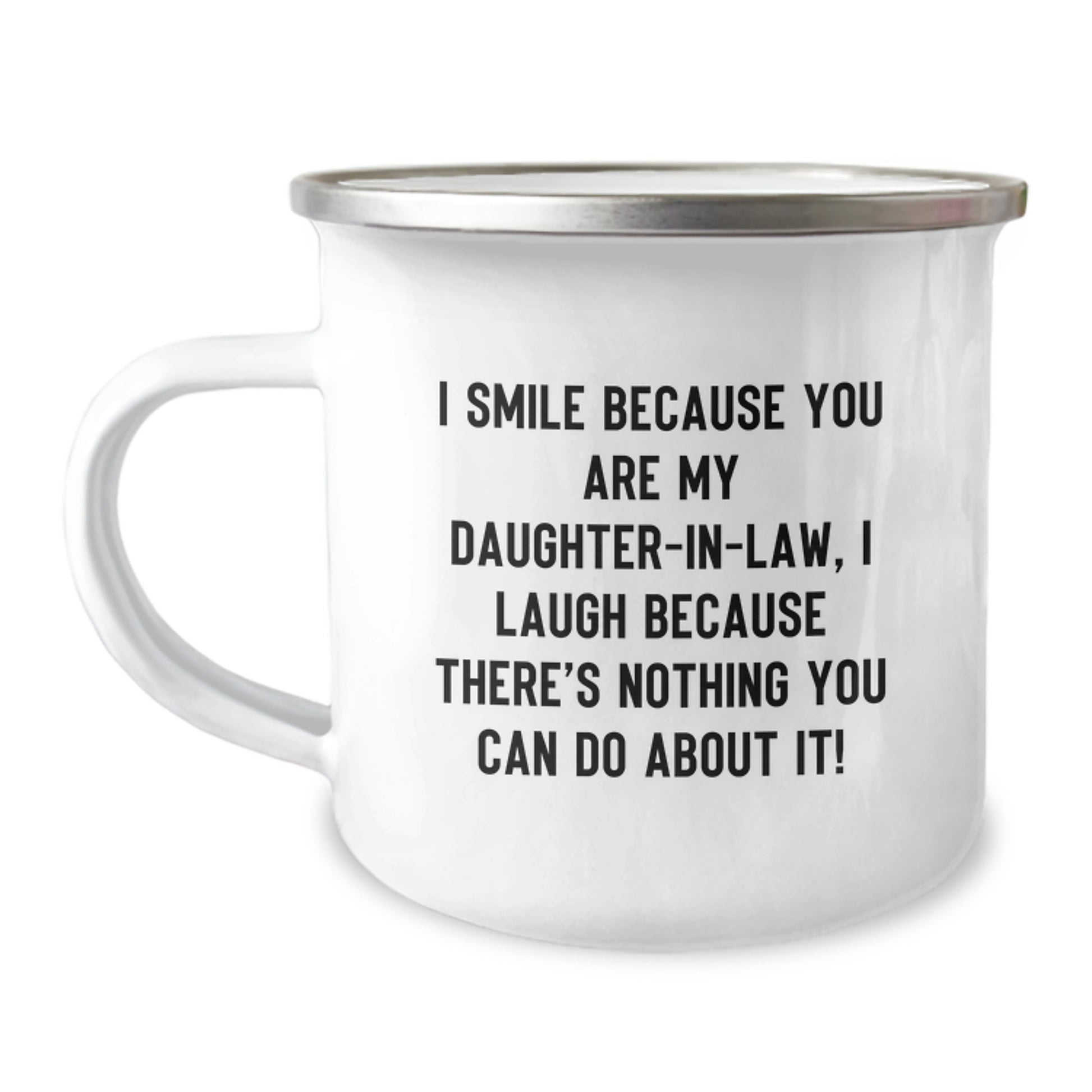Birthday Gift for Her Daughter-in-Law Camping Mug Present with Enamel - Image 1
