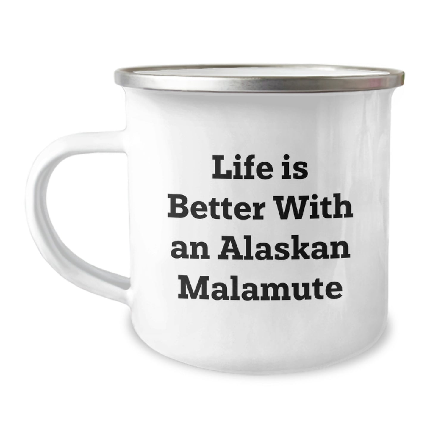 Funny Alaskan Malamute Dog Camping Mug Gifts for Valentine's from Friends to Lovers - Image 1