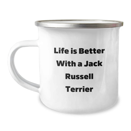 Funny Jack Russell Terrier Dog Gifts from Men to Women, Valentine's Unique Camping Mug with 'Life Is Better With A Jack Russell Terrier' Quote for Jack Russell Terrier Dog Owners - Image 1