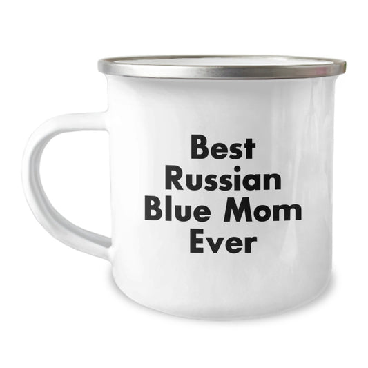 Funny Russian Blue Cat Gifts for Mom - Russian Blue Cat Birthday Unique Mugs - Gifts from Family - Best Russian Blue Mom Ever Camping Mug - Russian Blue Cat Lover Gifts - Image 1
