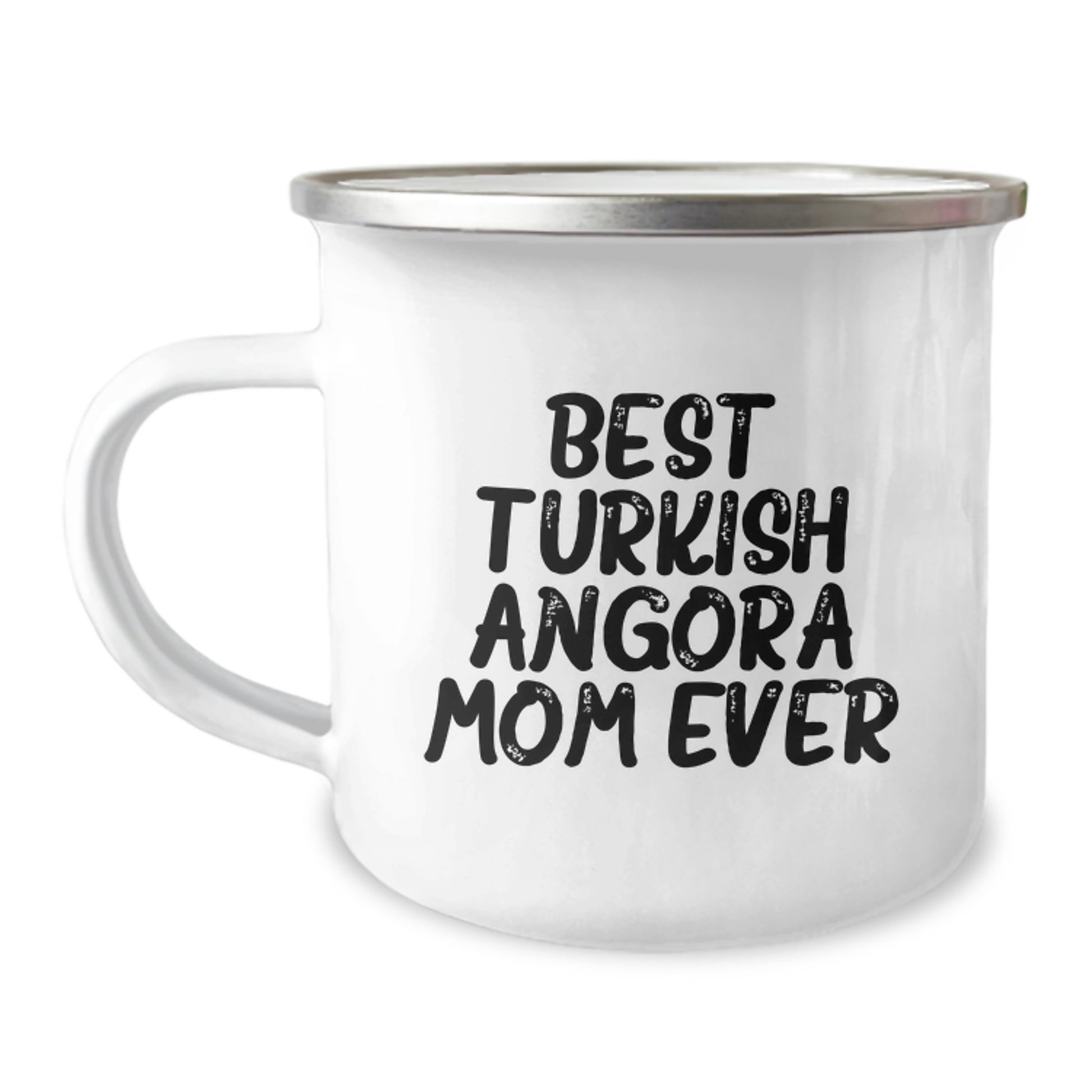 Funny Turkish Angora Cat Gifts from Family for Birthday Unique Mugs - Best Mom Ever Camping Mug - Image 1