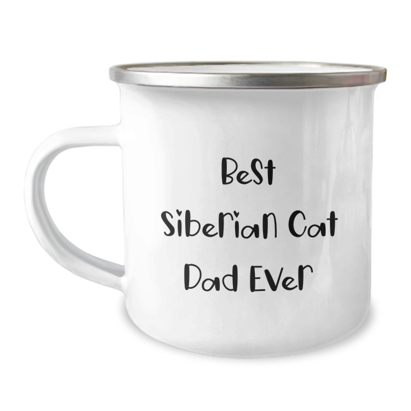 Funny Gifts from Men to Best Siberian Cat Dad Ever Camping Mug for Valentine's Unique Gifts - Image 1