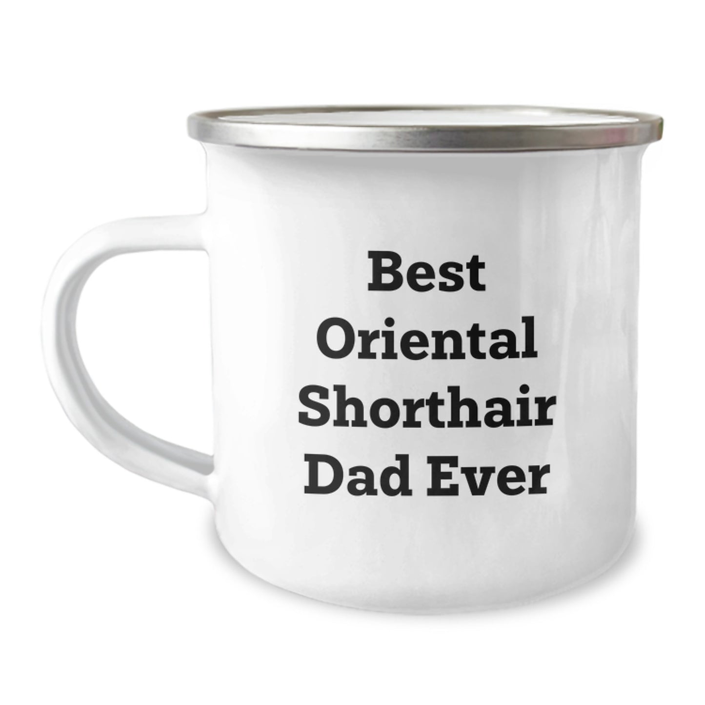 Oriental Shorthair Cat Lover's Funny Gift for Dad - Unique Camping Mug for Valentine's - Image 1