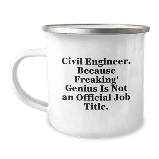Civil Engineer Mom's Unique Camping Mug, Funny Quote Gifts from Dad to Mom, Mother's Day Unique Gifts for Civil Engineer Women - Image 1