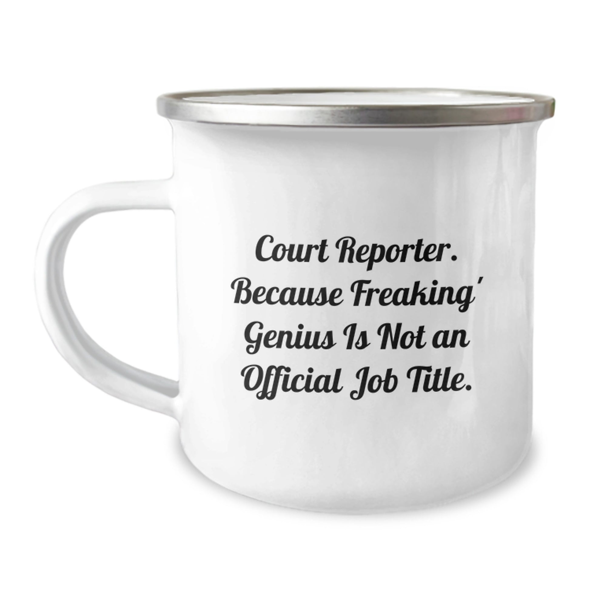 Funny Court Reporter Gifts from Friends, Court Reporter Humor Camping Mug for Men, Perfect Graduation Unique Gifts for Court Reporter - Image 1