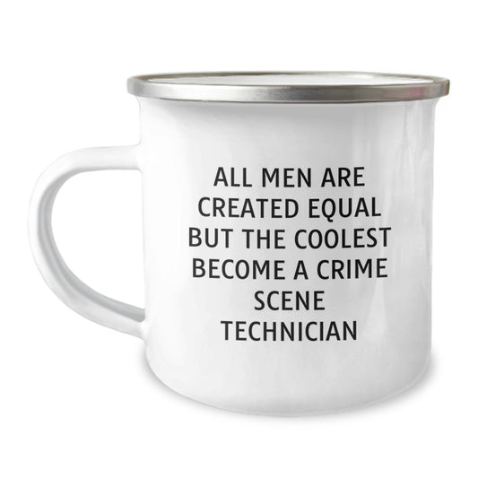 Funny Crime Scene Technician Camping Mug - Gifts from Men to Crime Scene Technician Dad on Father's Day - Image 1