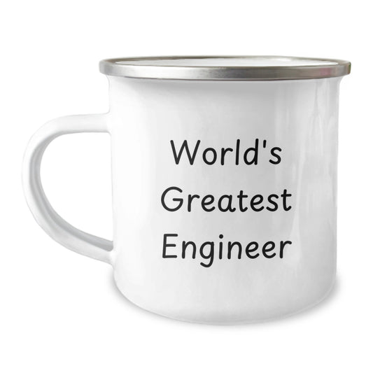 Engineer Gift for Him - World's Greatest Engineer Keepsake Camping Mug - Image 1