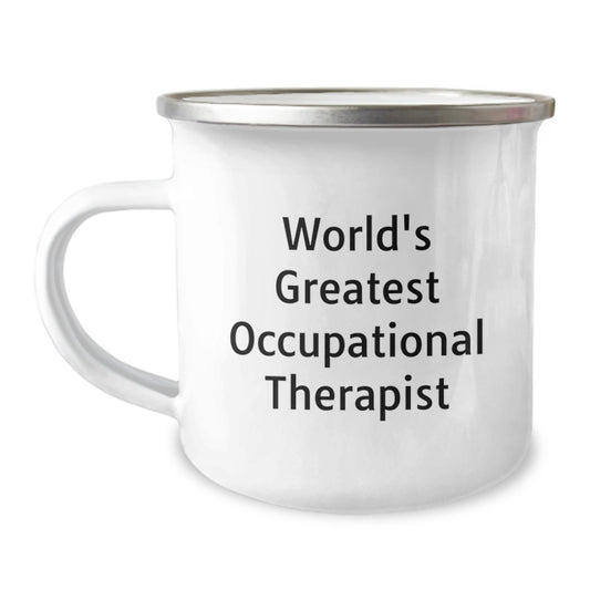 Funny Occupational Therapist Gifts, Unique Camping Mug for Graduation, 'World's Greatest Occupational Therapist' Quote Gifts from Family or Friends to Occupational Therapist Men or Women - Image 1