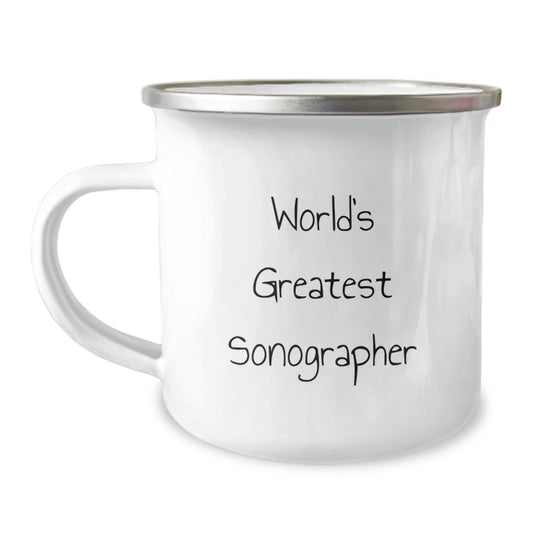 Funny Sonographer Gifts, World's Greatest Sonographer Inspired Camping Mug for Graduation Unique Gifts from Family to Sonographer - Image 1