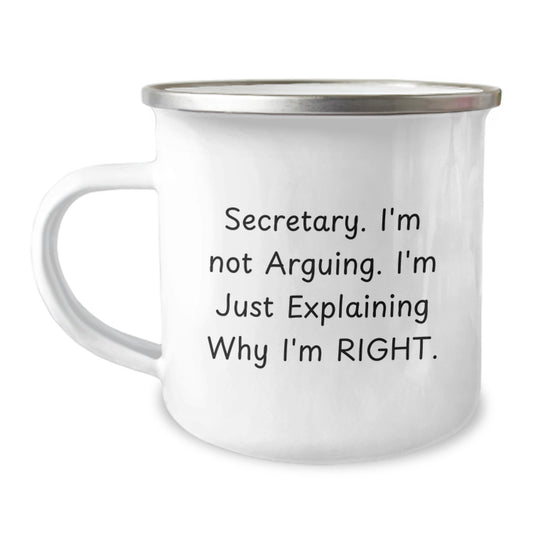 Funny Secretary Camping Mug Gifts for Secretary Friends and Family Birthday Unique Presents from Men Women Coworkers - Image 1