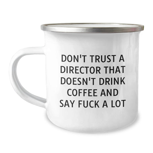 Bold Director Camping Mug Novelty for Friends Birthday Fun Gift - Image 1