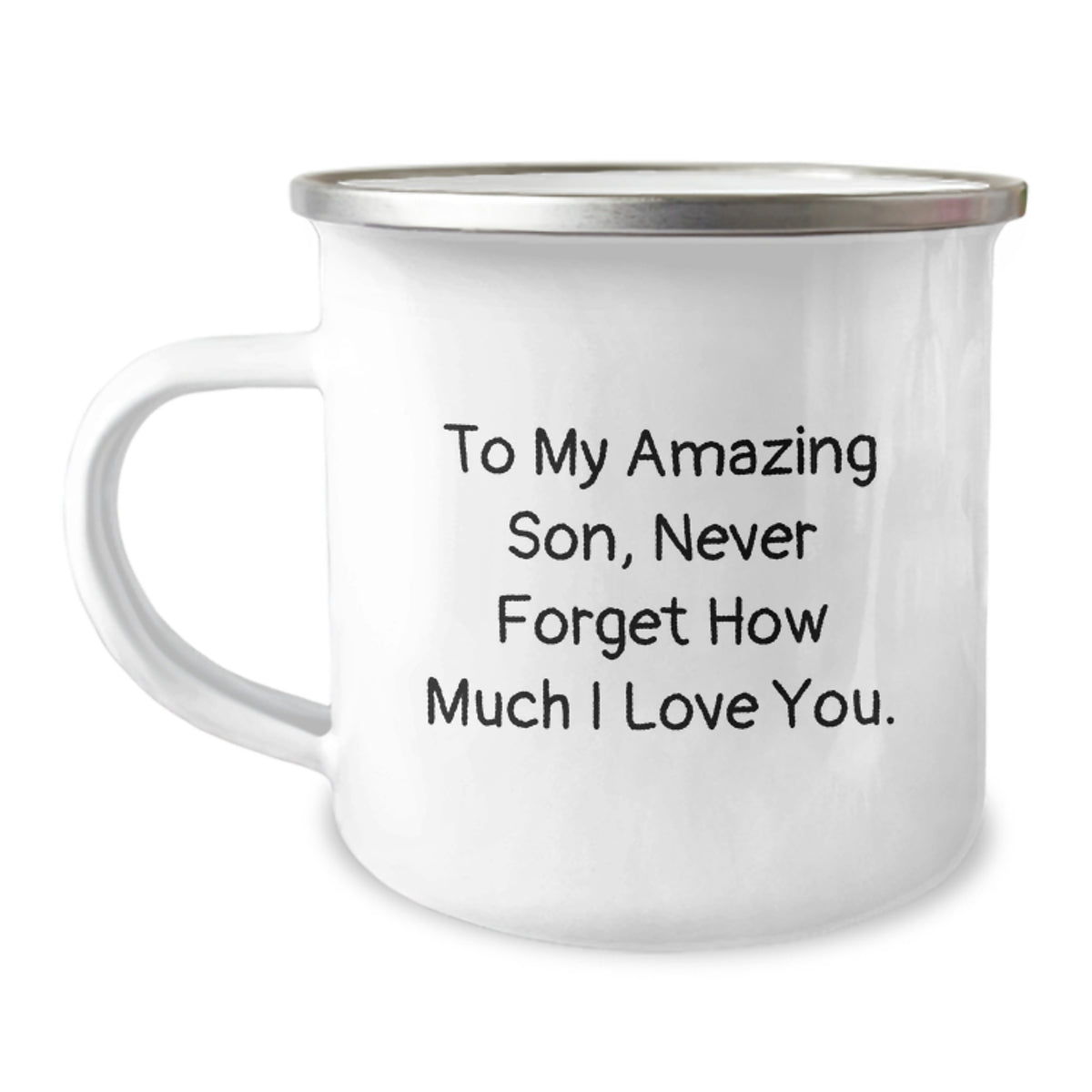 Cute Son Gifts, Funny Camping Mug for Him, To My Amazing Son Never Forget How Much I Love You Birthday Unique Gifts from Family, Gifts for Son Men - Image 1