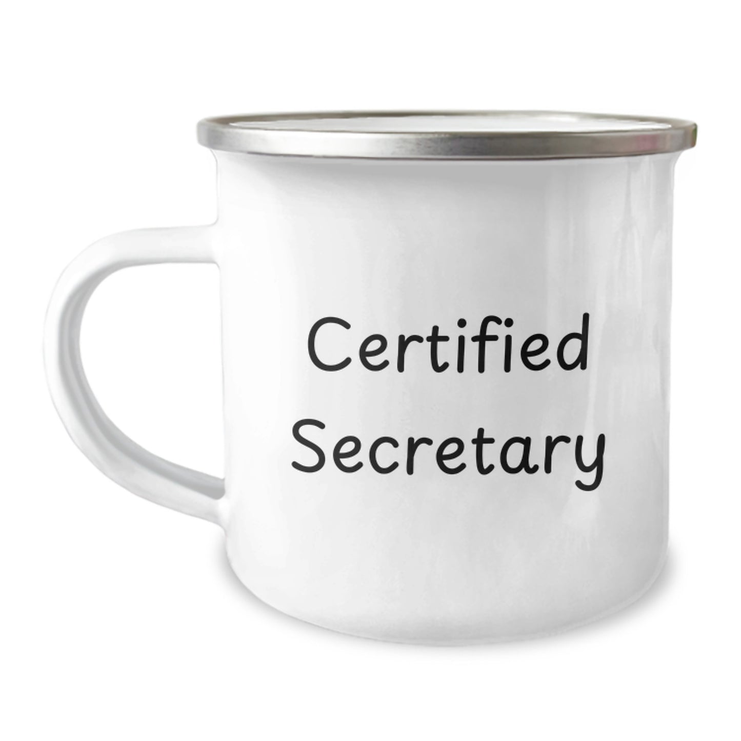 Cute Secretary Gifts from Friends, Funny 'Certified Secretary' Camping Mug for Birthday Unique Gifts, Perfect Secretary Cup for Men or Women - Image 1