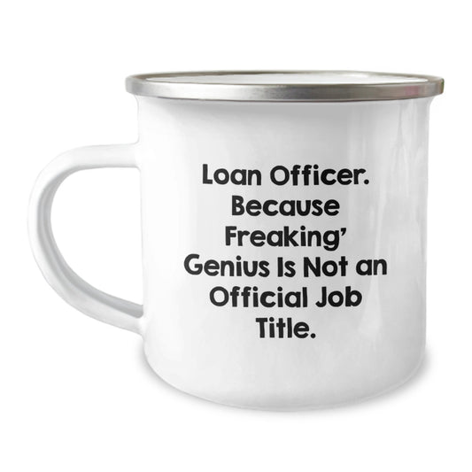 Loan Officer Keepsake Camping Mug Birthday Gift for Him with Enamel - Image 1
