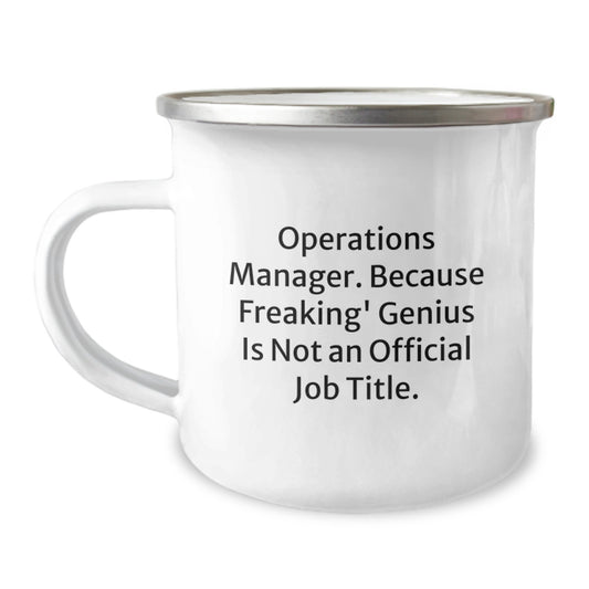 Funny Gifts for Operations Manager, Graduation Unique Gifts from Friends to Operations Manager, Camping Mug with Operations Manager Quote - Image 1
