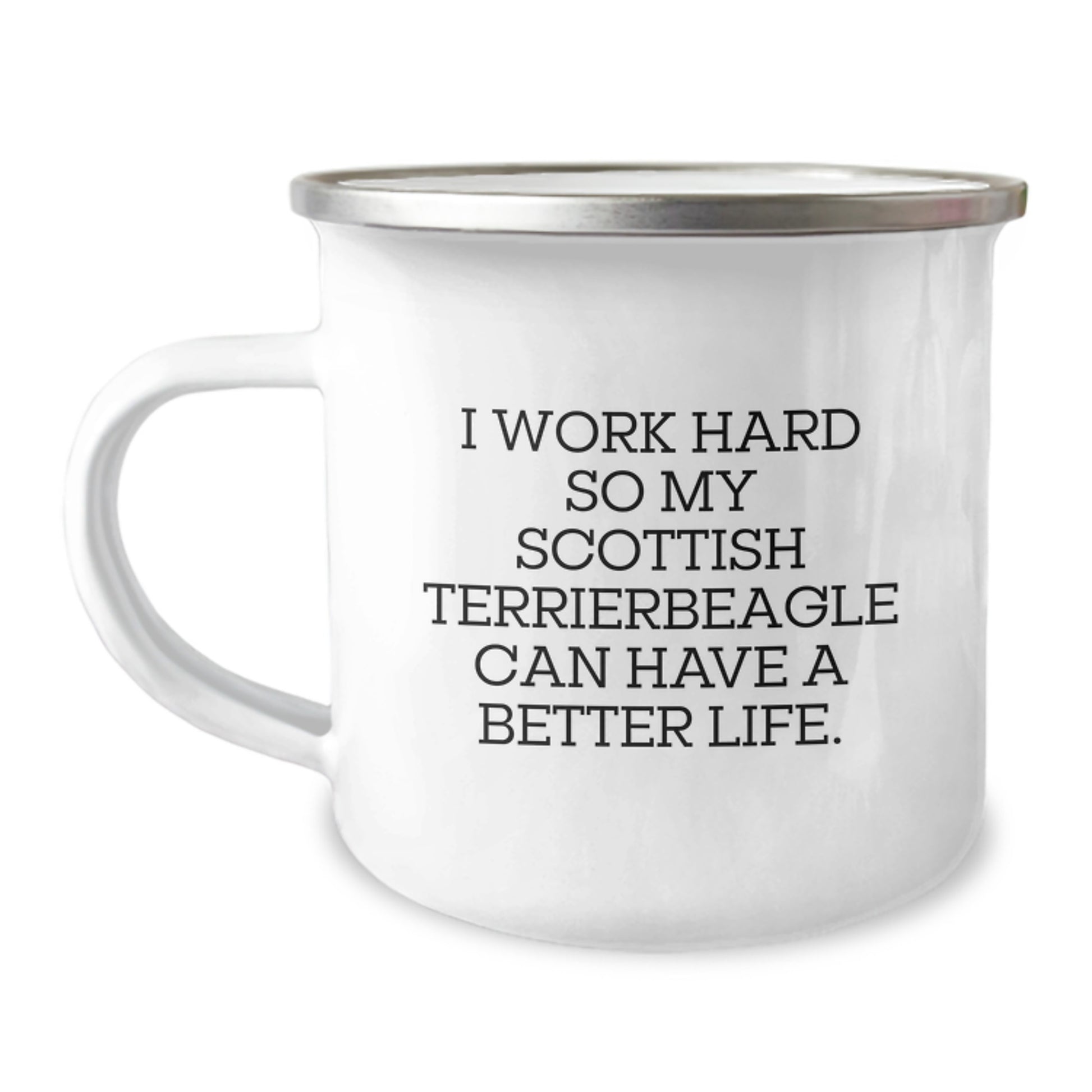 Funny Scottish Terrier Dog Gifts for Men, Scottish Terrier Dog Lover Birthday Unique Gifts from Friends, Personalized Camping Mug with Inspirational Quote - Image 1
