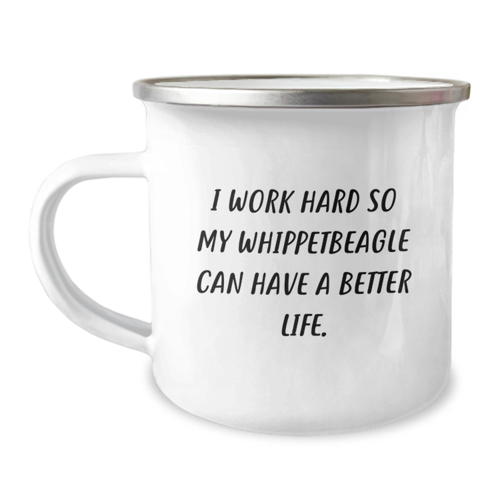 Whippet Dog Lover Gifts, Funny Quote, Birthday Unique Gifts from Men to Women, Stainless Steel Camping Mug - Image 1
