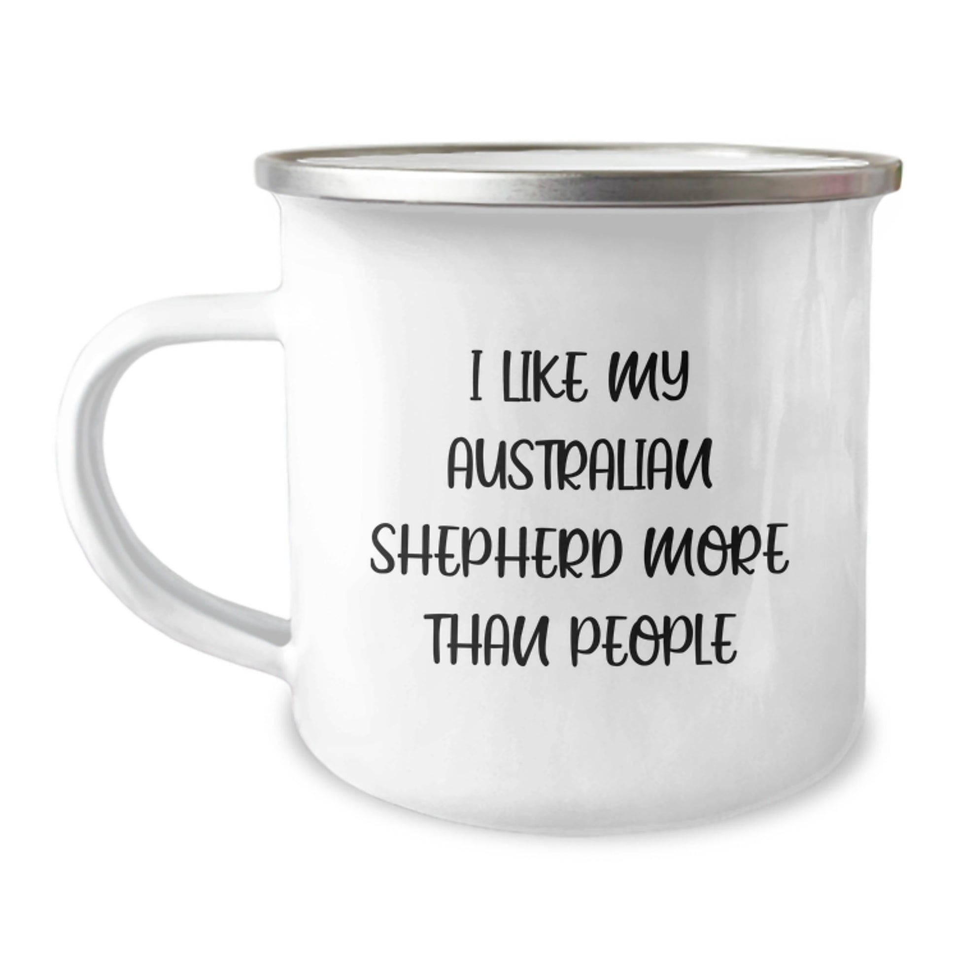Funny Gifts from Family and Friends for Australian Shepherd Dog Lovers Camping Mug I Like My Australian Shepherd More Than People Birthday Unique Gifts - Image 1