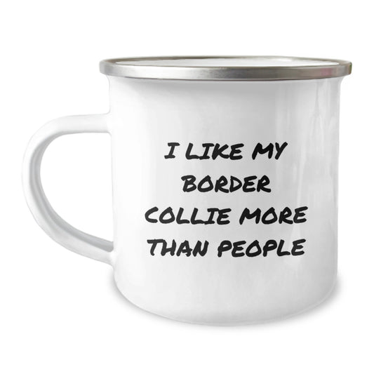 Funny Border Collie Dog Lover's Camping Mug Gifts from Friends for Birthday Unique - Image 1