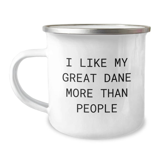 Sweet Valentine's Gifts for Great Dane Dog Lovers from Friends, Funny Camping Mugs for Men, Great Dane Dog Enthusiasts - Image 1