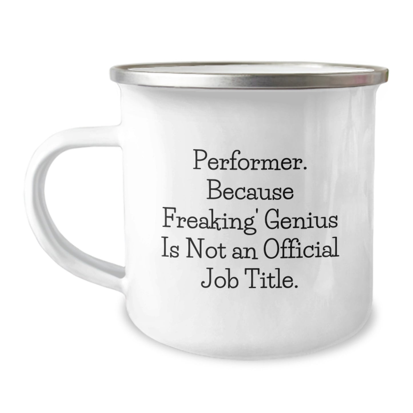 Performer Keepsake Camping Mug for Him Birthday Gift Stainless Enamel - Image 1
