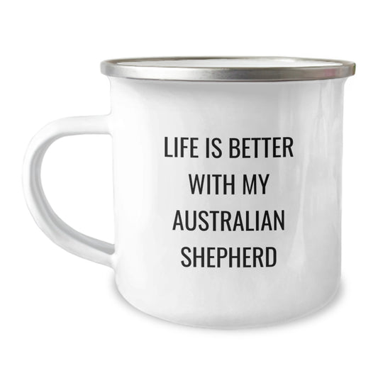 Australian Shepherd Dog Lover Gifts from Family Camping Mug - Life Is Better With My Australian Shepherd - Valentine's Unique - Image 1