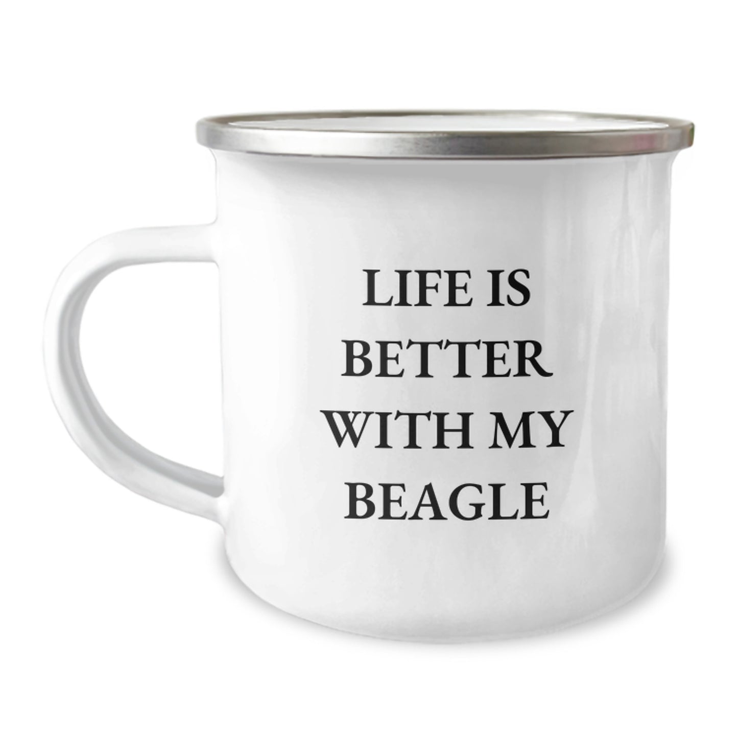 Beagle Dog Lover Gifts from Men - Funny 'Life Is Better With My Beagle' Camping Mug for Valentine's Unique Gifts - Image 1