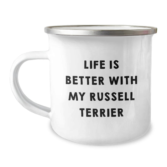 Russell Terrier Keepsake Durable Camping Mug for Him Birthday Gift - Image 1
