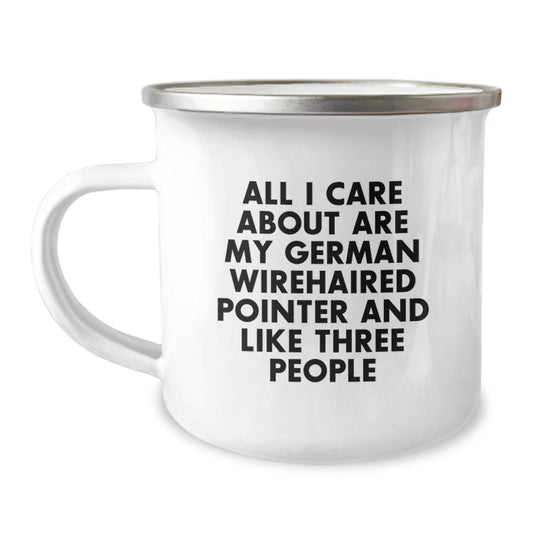 German Wirehaired Pointer Dog Gifts for Men, Funny Camping Mug- Birthday Unique Gifts from Family - Image 1