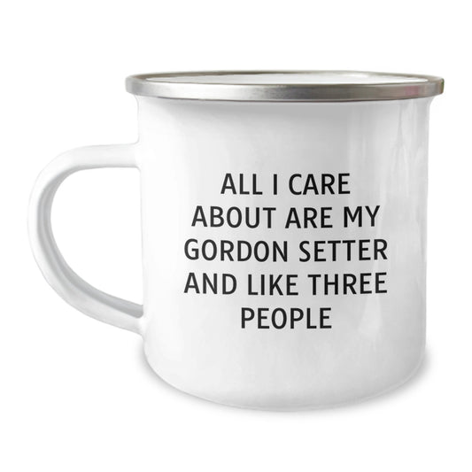 Gordon Setter Dog Lover Funny Camping Mug Gifts for Him Birthday Unique Ideas from Friends - Image 1