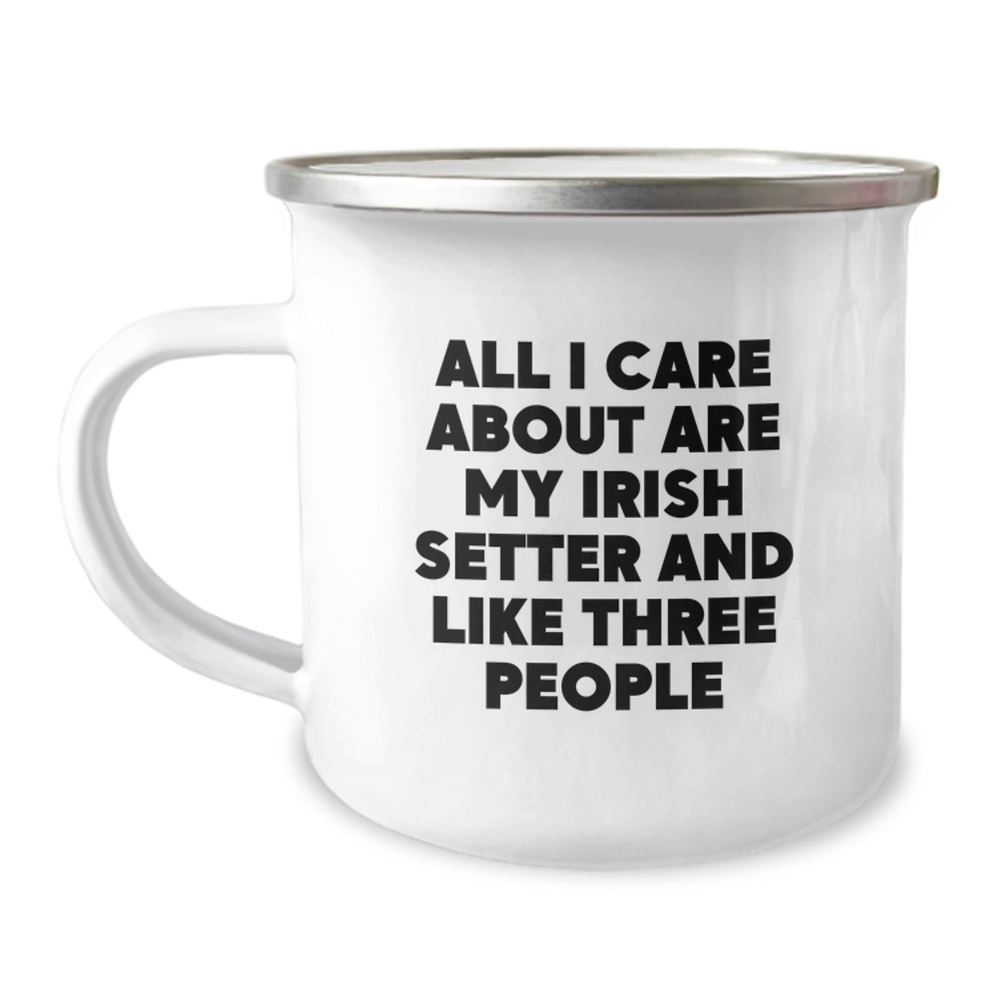 Irish Setter Dog Lover Gifts for Him, Funny Birthday Unique Gifts from Family, Men - Camping Mug - Image 1