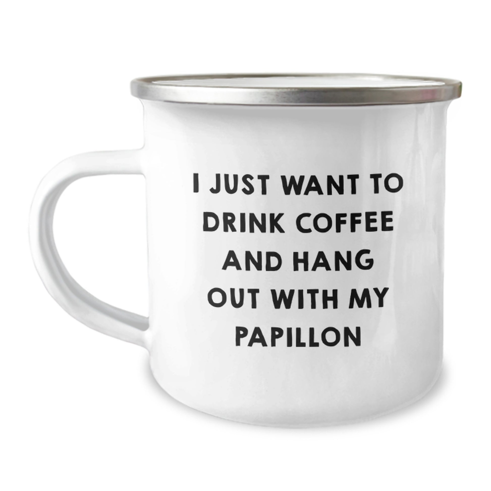 Papillon Dog Lover's Funny Camping Mug Gifts from Men to Women Friends Valentine's Unique - Image 1