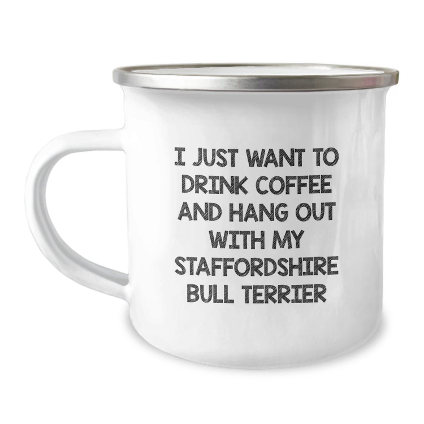 Unique Gifts for Women, Funny Staffordshire Bull Terrier Dog Lover Camping Mug, Valentine's Unique Gifts from Husband, Wife, Sweetheart, Sweetheart - Image 1
